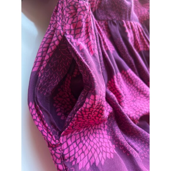 Girls from Savoy Bouquet Toss Dress 100% Silk Dress w/ Pockets Womens Size 0 - Picture 11 of 11